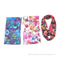 fashionable design sexy women Rose floral Print jersey Knitted loop scarf